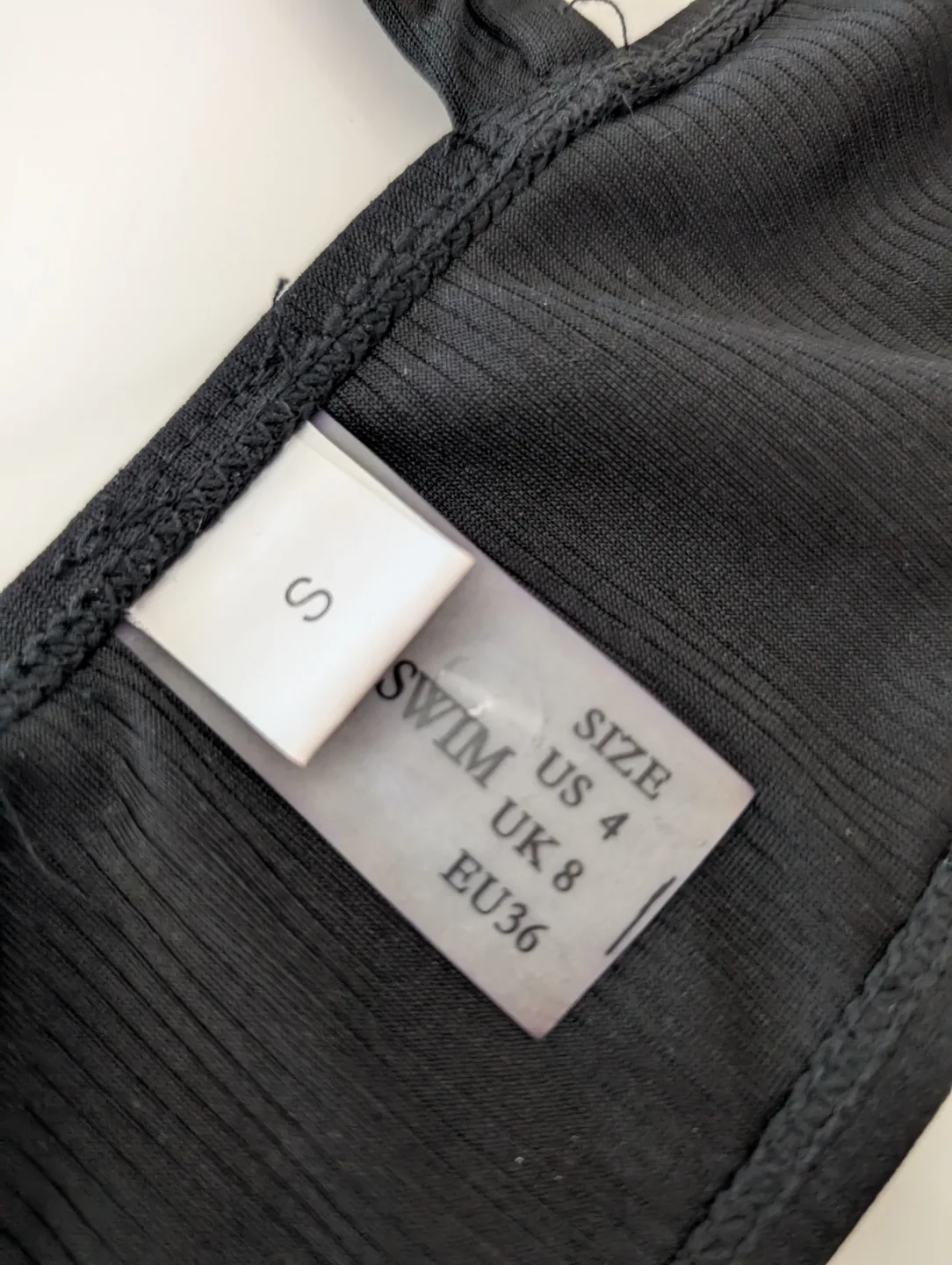 Brand New Black Ribbed Bandeau Bikini Top  or bra image indicator(3)