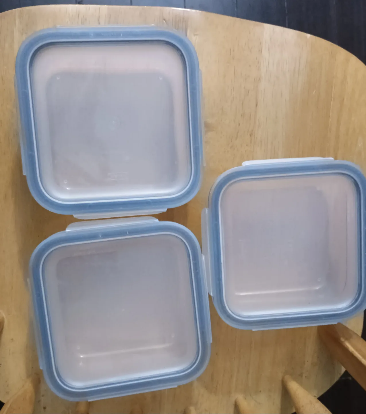 IKEA ㅡSet of 3 Square Glass Food Storage Containers with Lids image indicator(2)