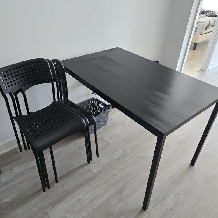 Minimalist Dining Table & 4 Chairs