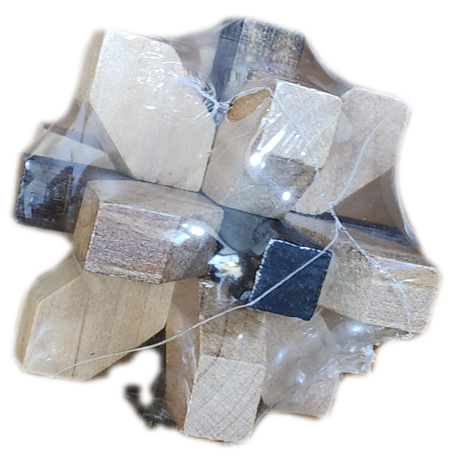 Lot of 4 Wooden Brain Teaser Puzzles - photo 4