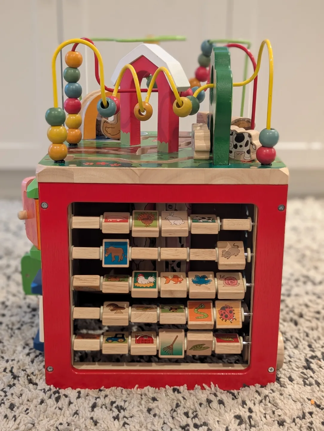 Wooden Activity Cube Toy for Toddlers thumbnail