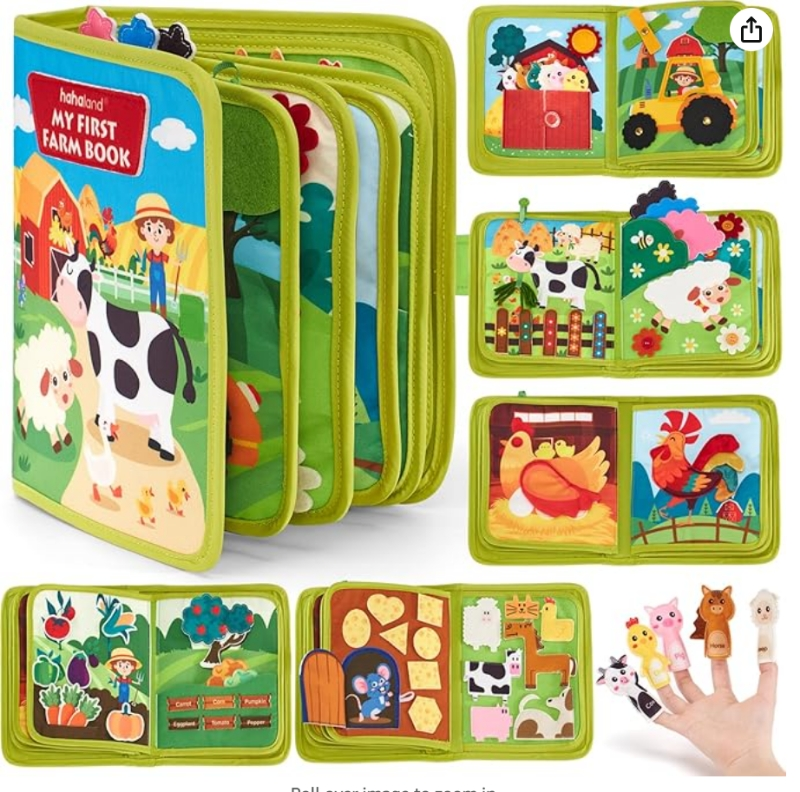 My First Farm Book - Interactive Cloth Book with Finger Puppets - photo 3