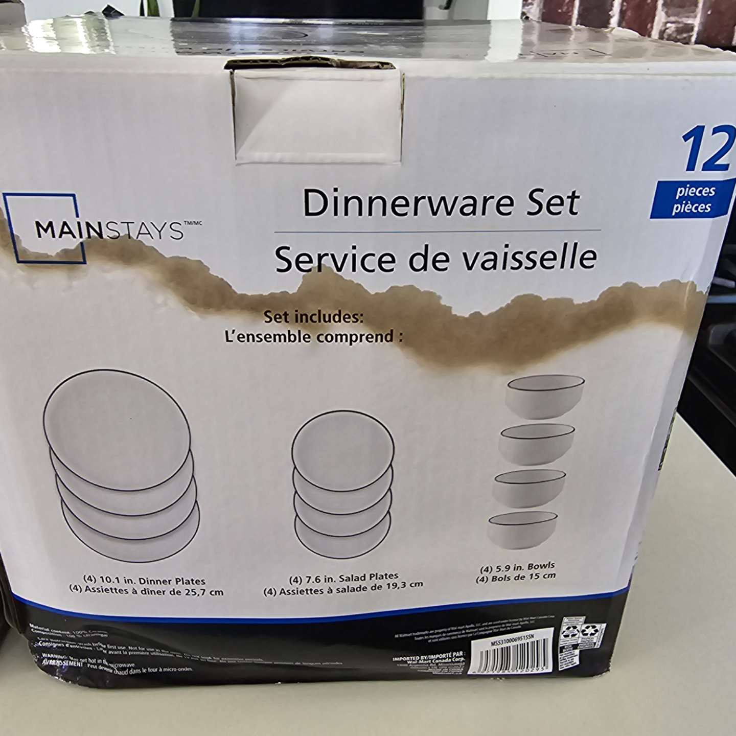 Mainstays 12-Piece Dinnerware Set