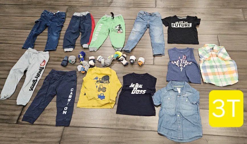 Huge Boys' 3T Clothing Bundle - Tops, Bottoms, Outerwear! image indicator(3)