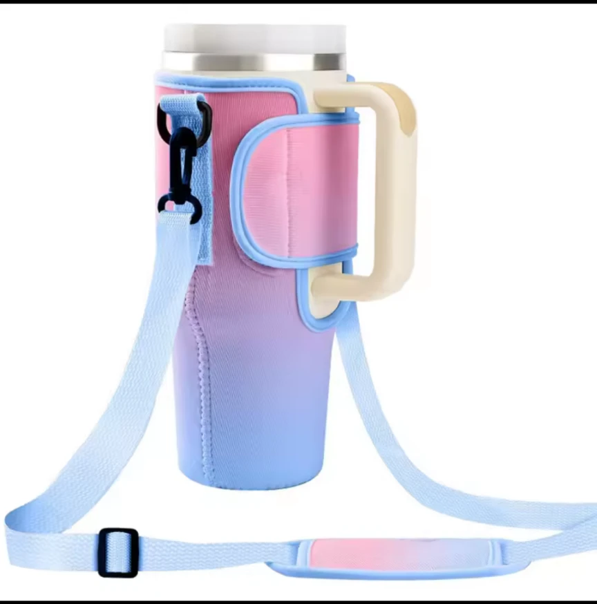 New!!! Neoprene Tumbler Carrier with Shoulder Strap
