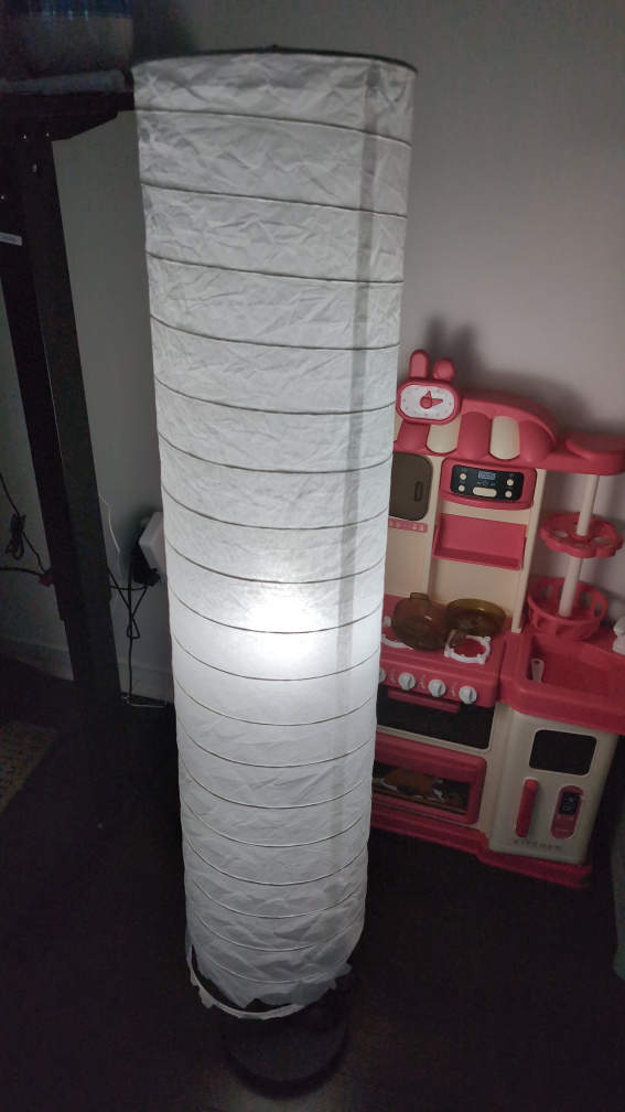 Tall White Paper Floor Lamp - photo 2