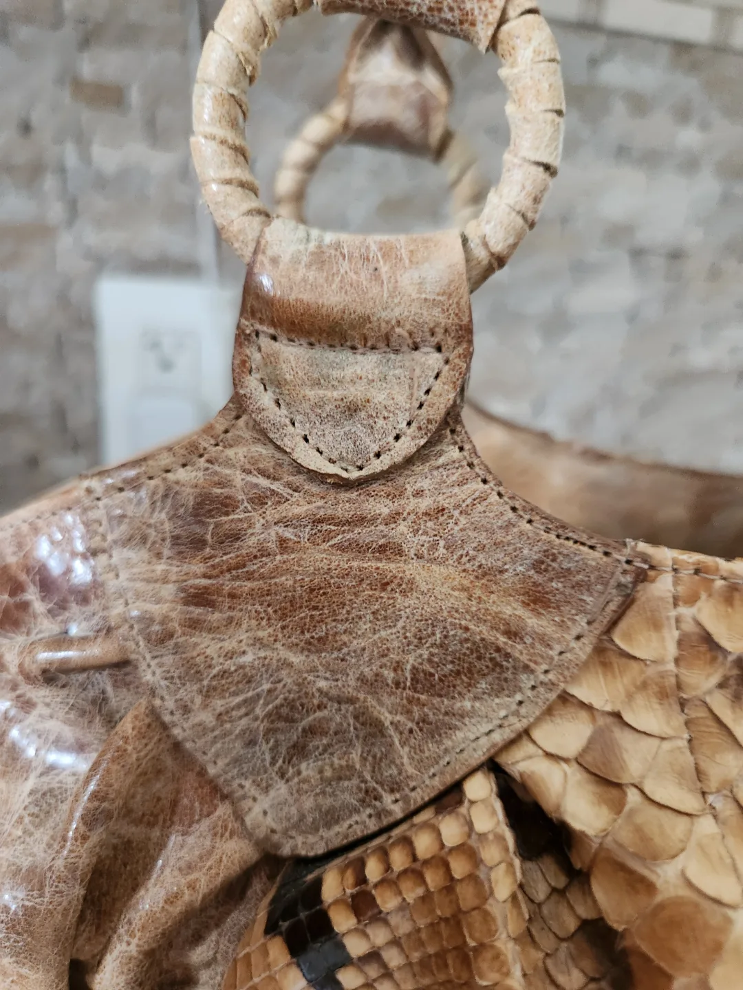 PYTHON Snakeskin Leather Handbag with Certificate image indicator(5)