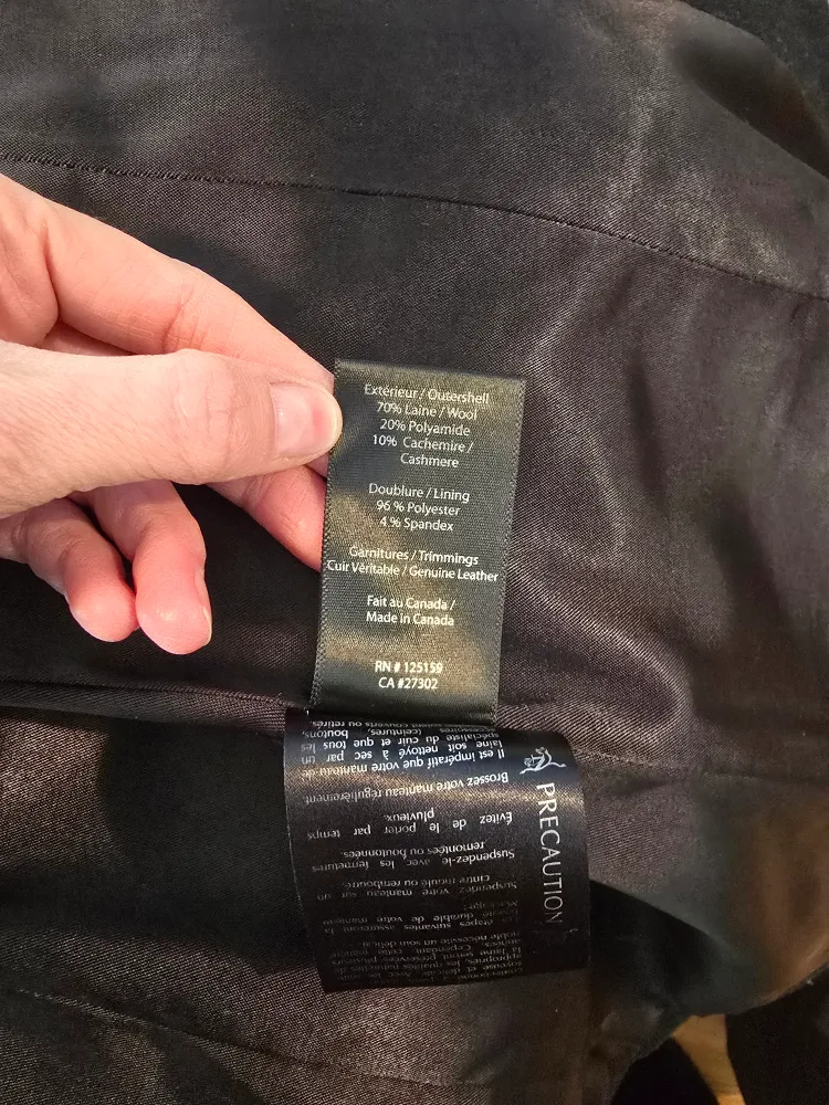 MACKAGE Ladies Black Women's Peacoat with Leather Details image indicator(6)