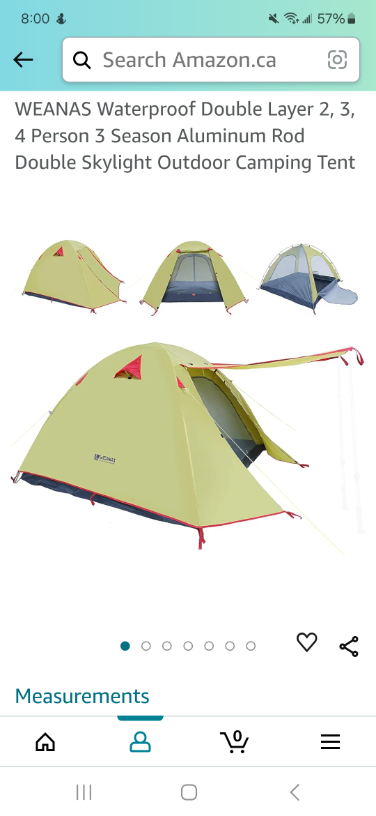 💚WEANAS 4 Person 3 Season Camping Tent