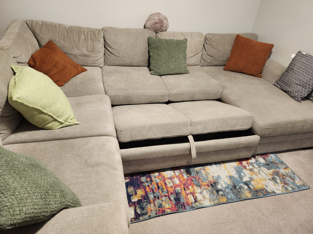 Large Grey Sectional Sofa - photo 2