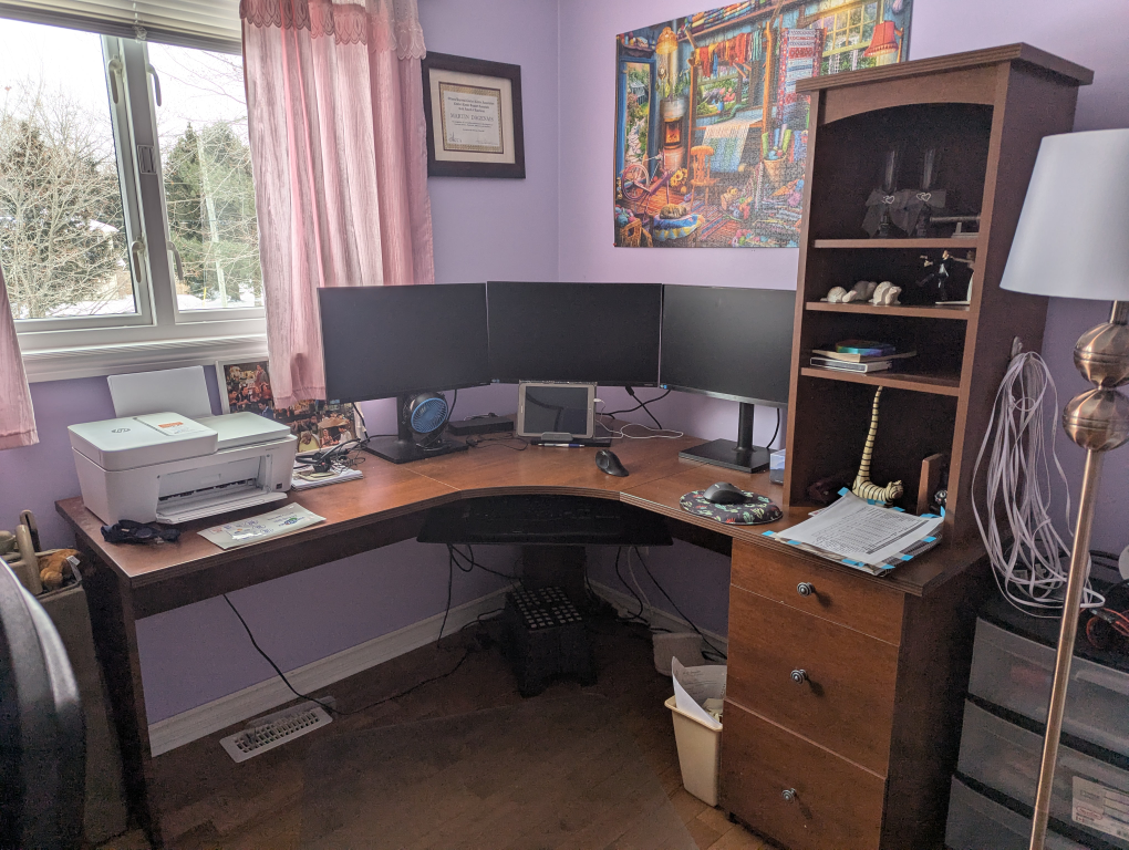 Corner Computer Desk with shelves