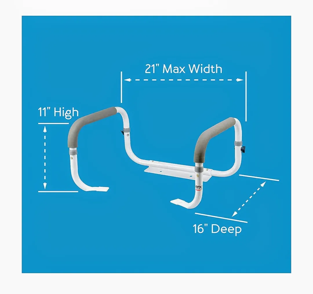 Carex Toilet Safety Frame - Adjustable Toilet Rails image indicator(4)