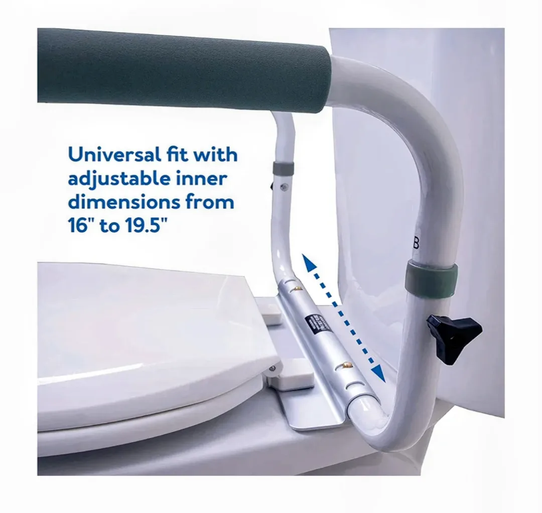 Carex Toilet Safety Frame - Adjustable Toilet Rails image indicator(6)