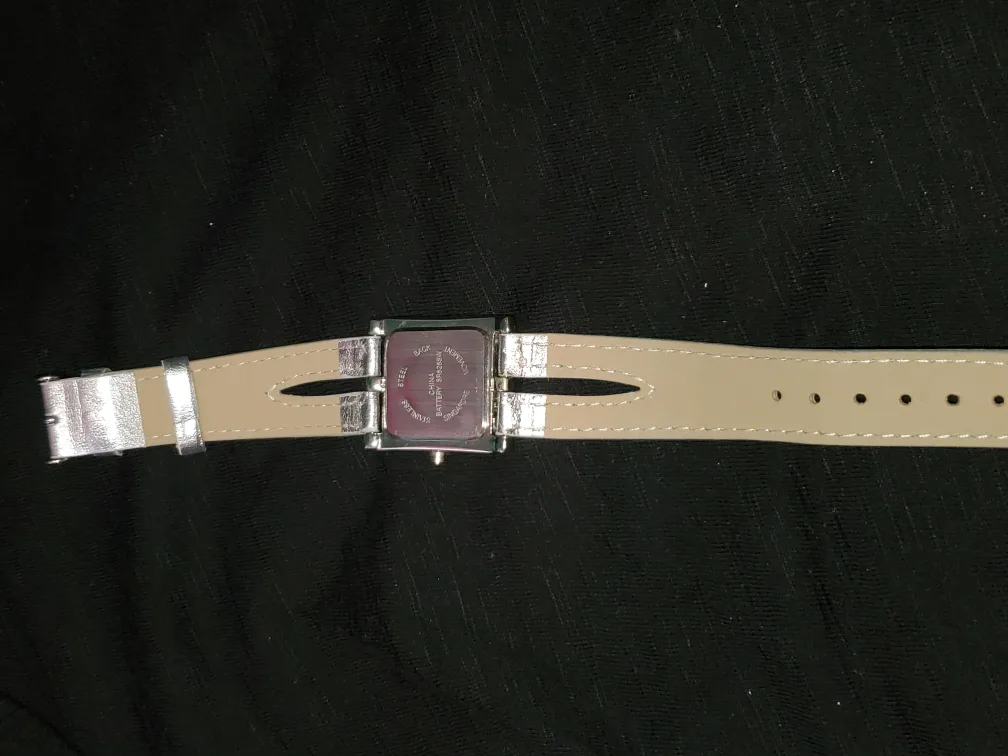 Silver Guess Watch with Leather Band image indicator(4)