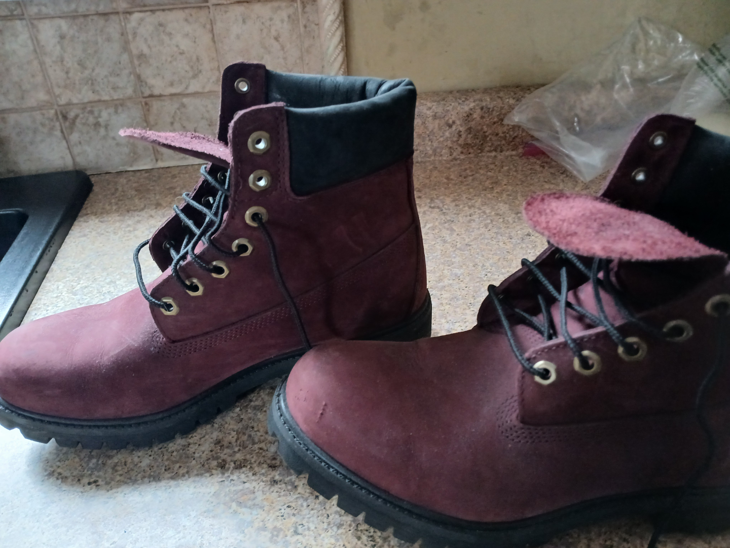 Mens Timberland Boots - Burgundy - photo 2