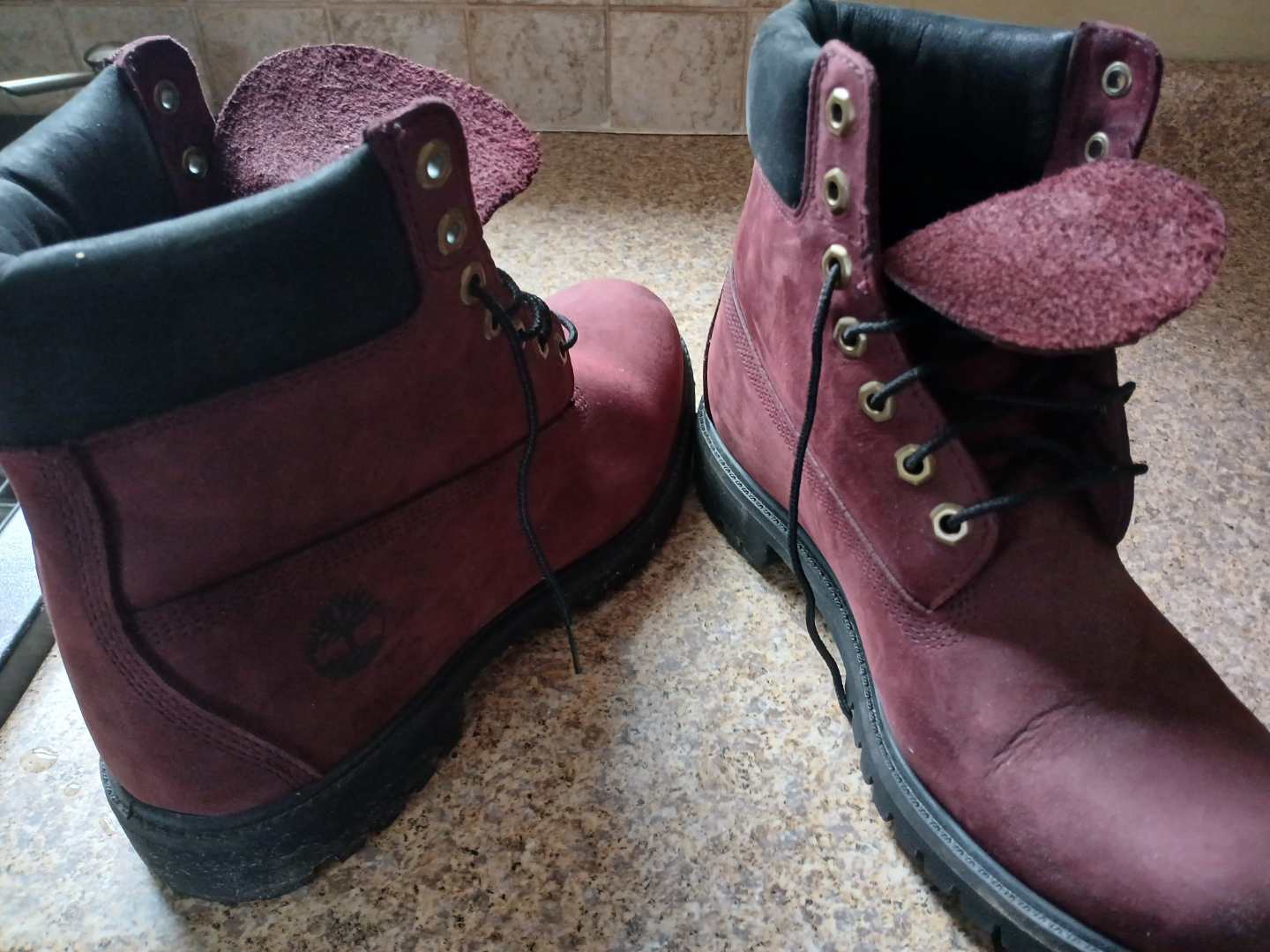 Mens Timberland Boots - Burgundy - photo 3