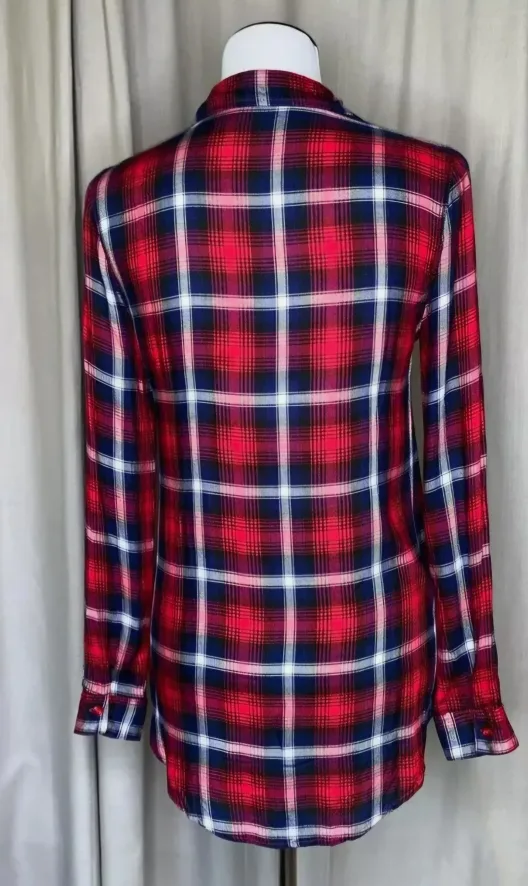 Women's Plaid Button-Down Shirt image indicator(2)