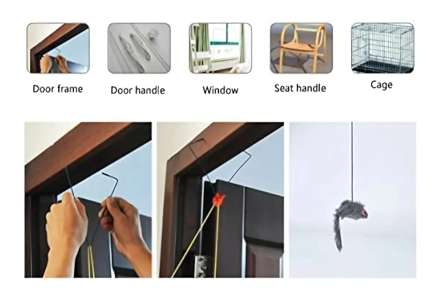 Interactive Cat Toy Hanging Mouse Teaser image indicator(6)