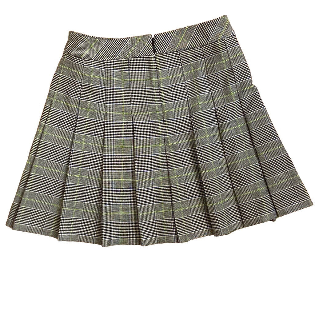 Aritzia Sunday Best Grey Plaid Pleated Mini Skirt Size 00