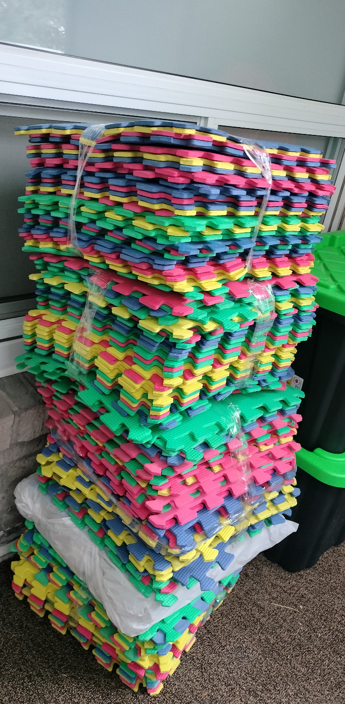 Large Stack of Interlocking Foam Play Mats
