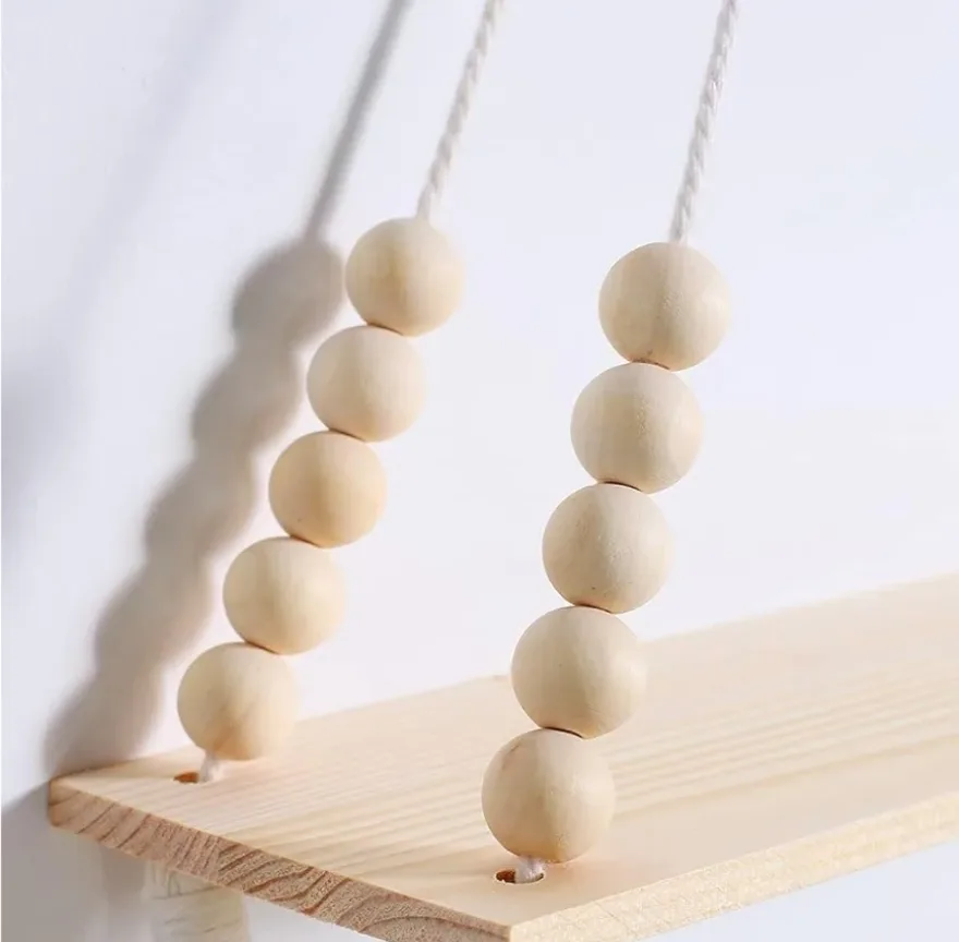 Wooden Wall Hanging Shelves,Set of 2 image indicator(5)