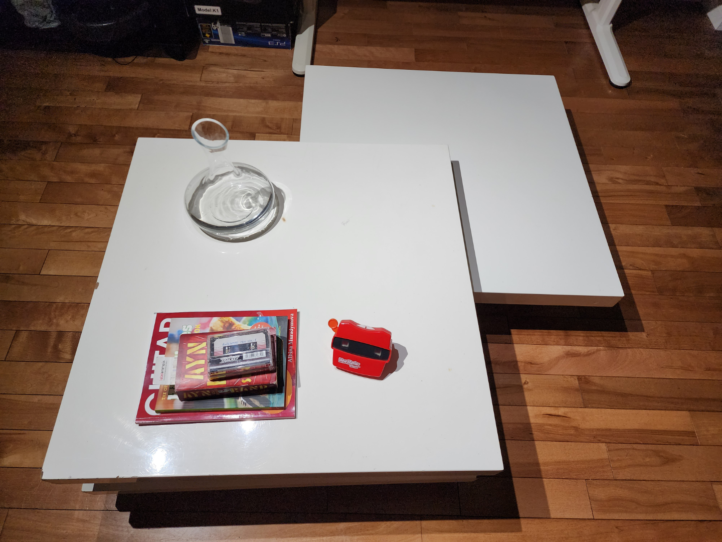 white rotating coffee table - photo 5