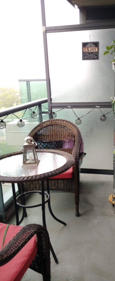 Wicker Patio Set with Glass Top Table
