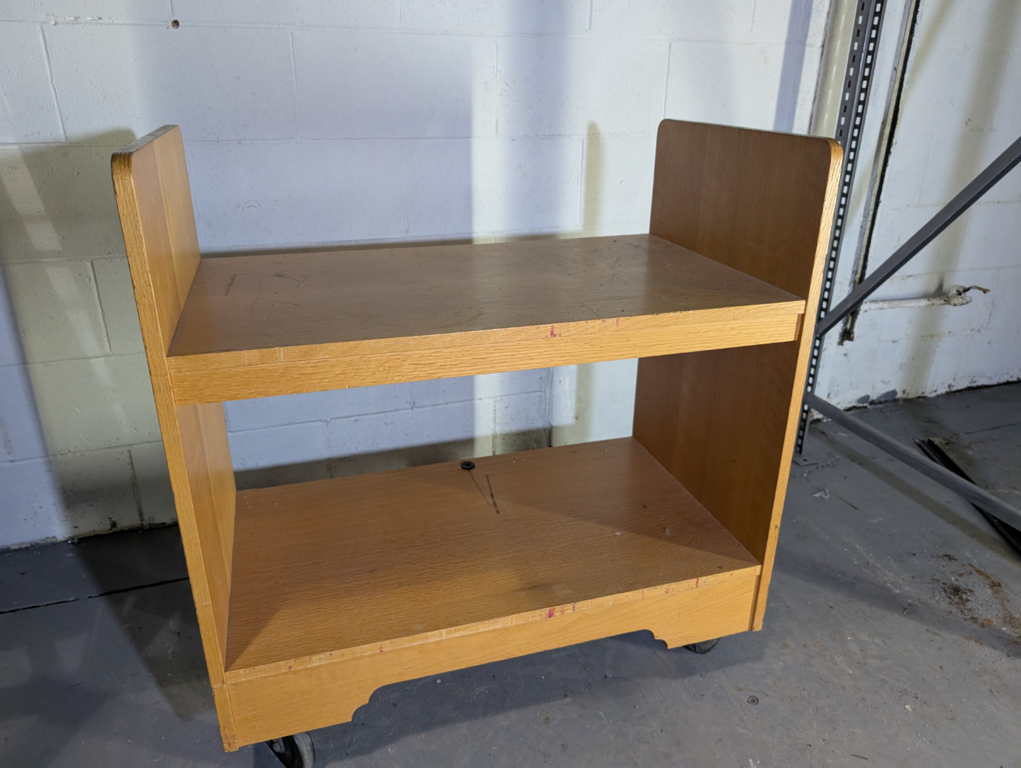 Wooden Two-Shelf Rolling Cart, Free delivery - photo 4