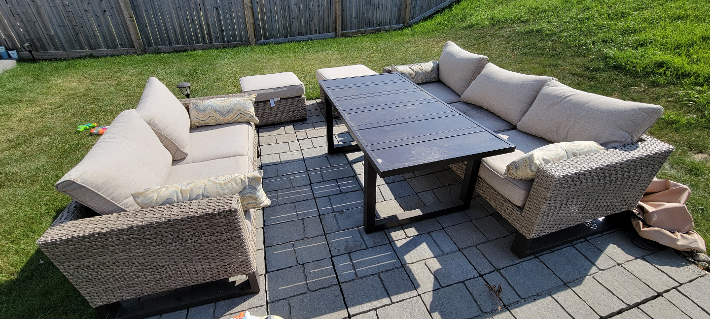 Outdoor Patio Conversation Set with Cushions