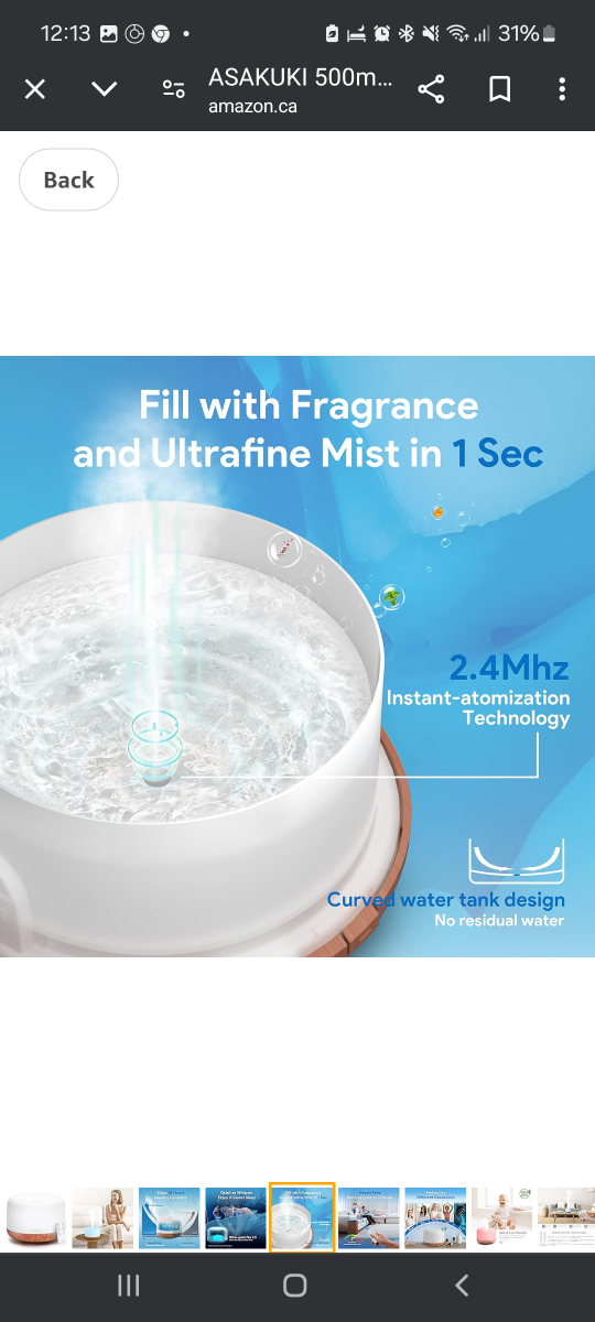 ASAKUKI 500ml Ultrasonic Essential Oil Diffuser Humidifier - photo 4