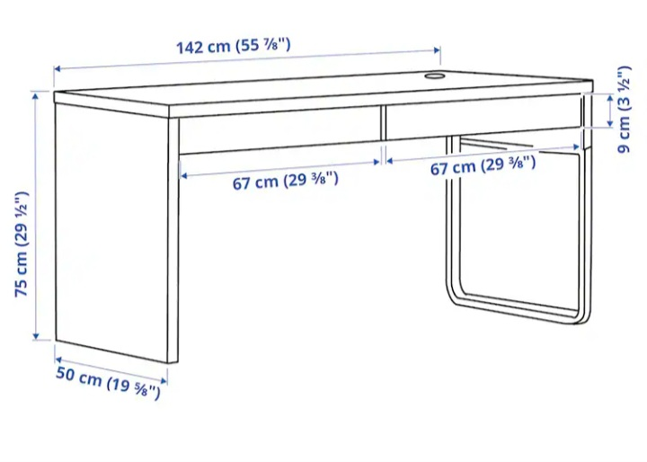 IKEA MICKE Desk - White - Excellent Condition - photo 2