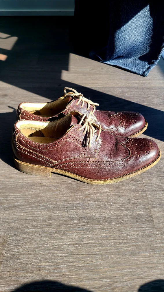 💚 GH Bass & Co. Brown Leather Wingtip Shoes image indicator(3)