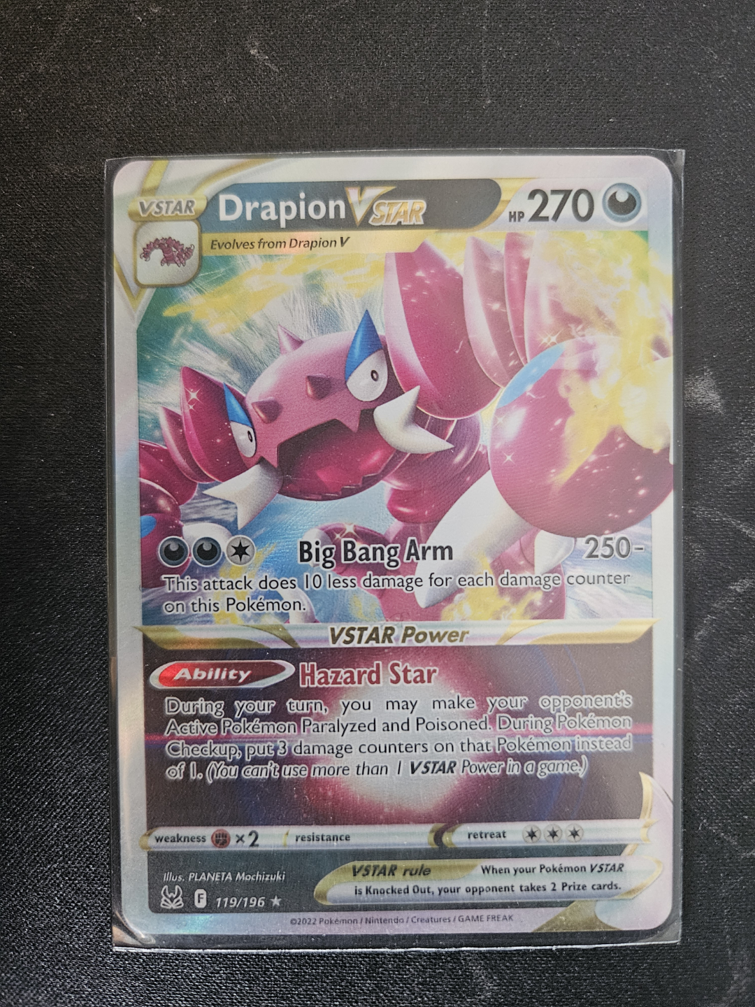 Pokemon Drapion VSTAR 119/196 Card