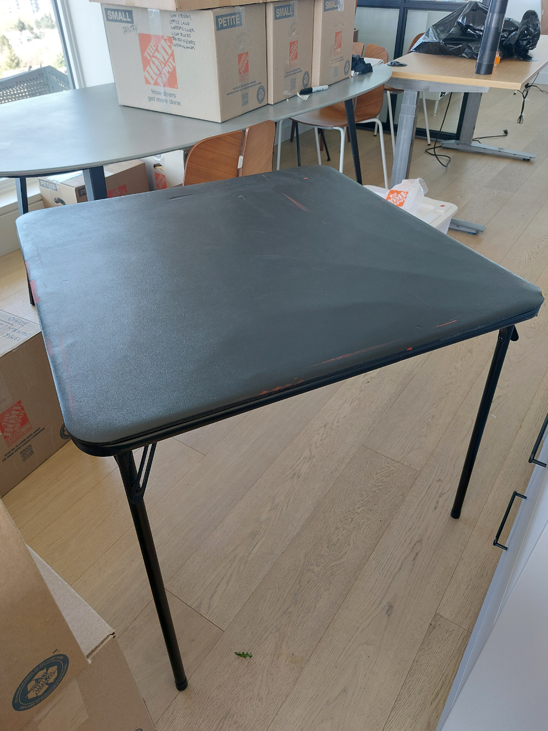 Folding card table
