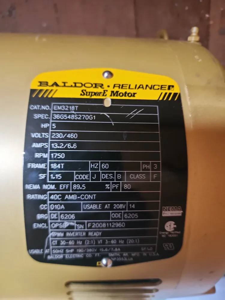 Used Baldor Electric Motor with Pulley 💚 image indicator(6)