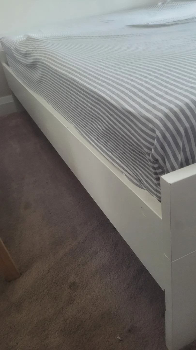 IKEA MALM White Queen Bed Frame with Storage image indicator(3)