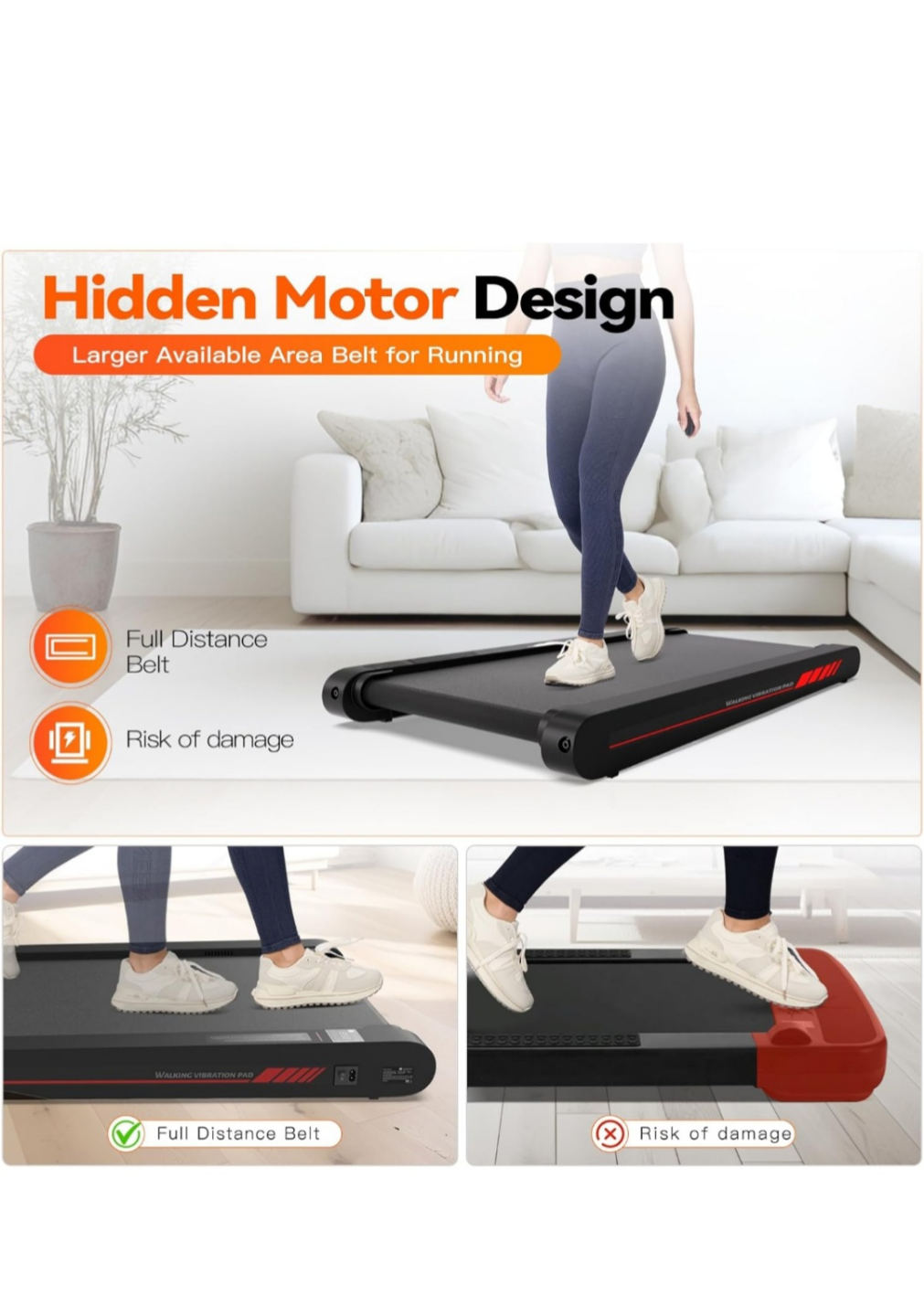 Under-Desk Treadmill with App & Remote Control - 2.5HP Motor - photo 4