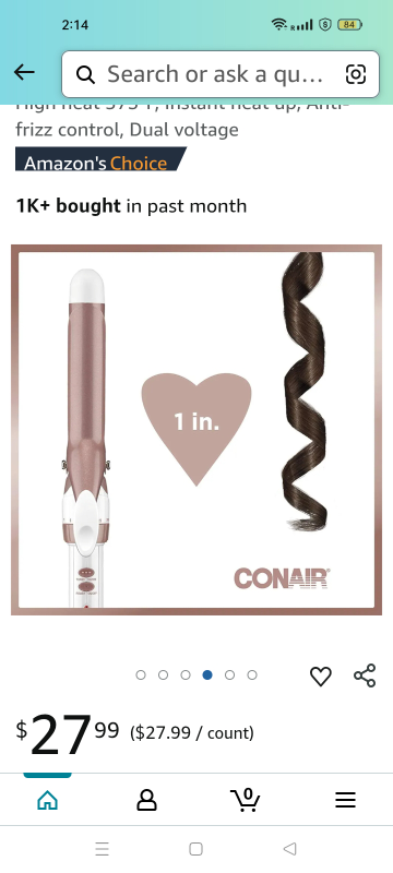 Conair 1 Inch Rose Gold Curling Iron - photo 2