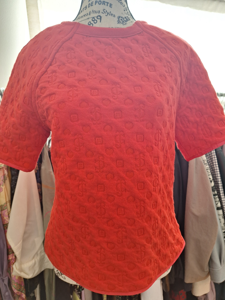 Juicy Couture Red Embroidered Short Sleeve Top - photo 2
