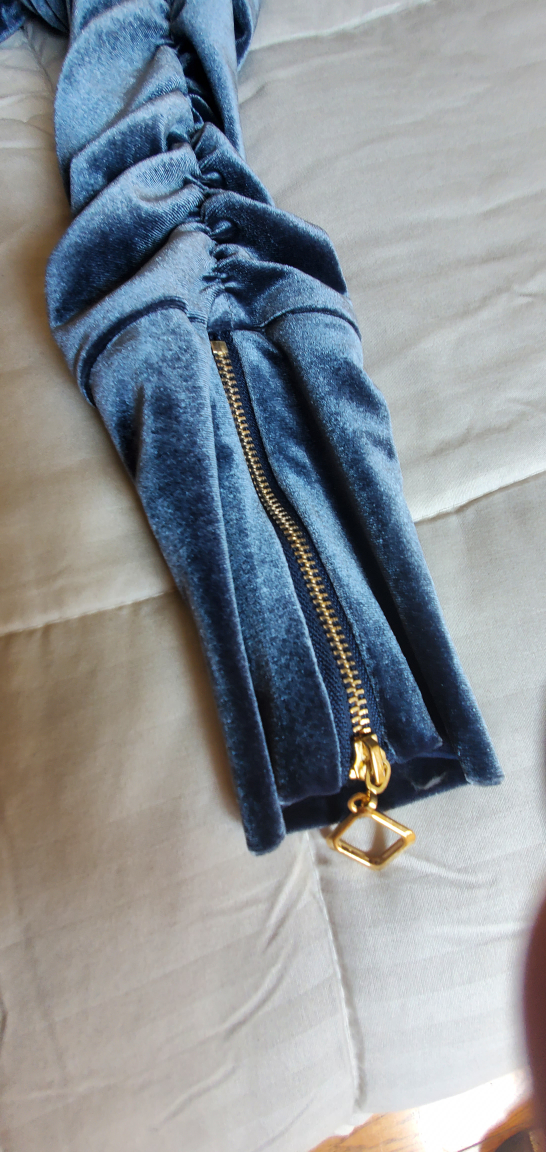 Gorgeous Velour Jumpsuit with Gold Accents - photo 5
