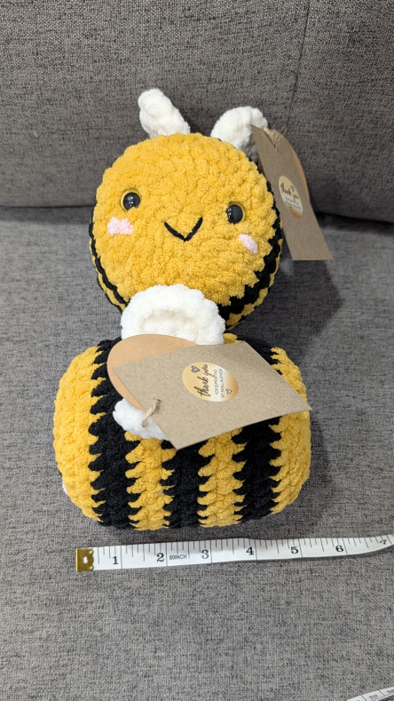 Handmade Crochet Bumble Bee Plush Toy - photo 3