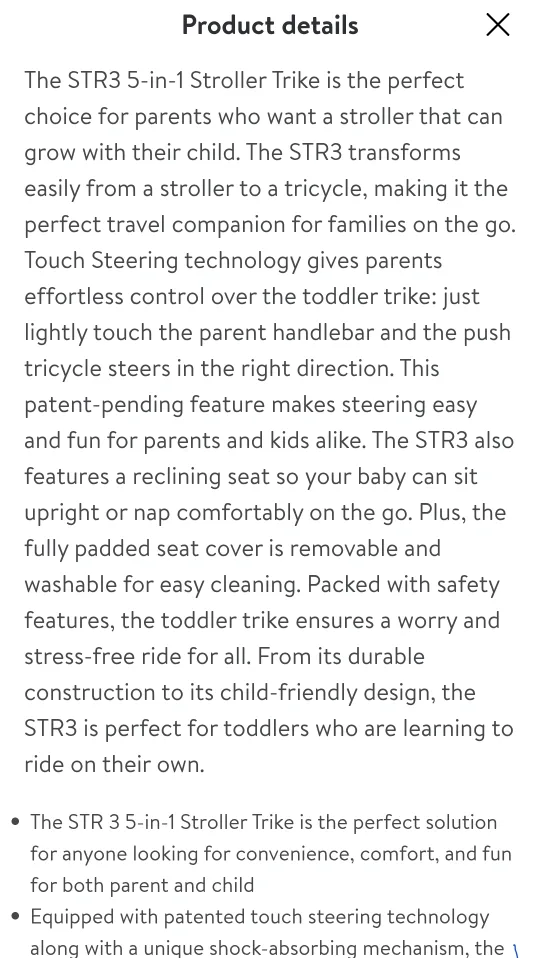 Smartrike 5-in-1 Modular Toddler Tricycle image indicator(10)
