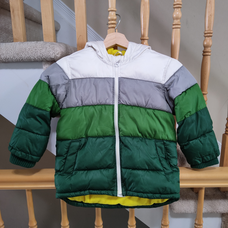 Kids' Colour-Block Puffer Jacket - Size 5T