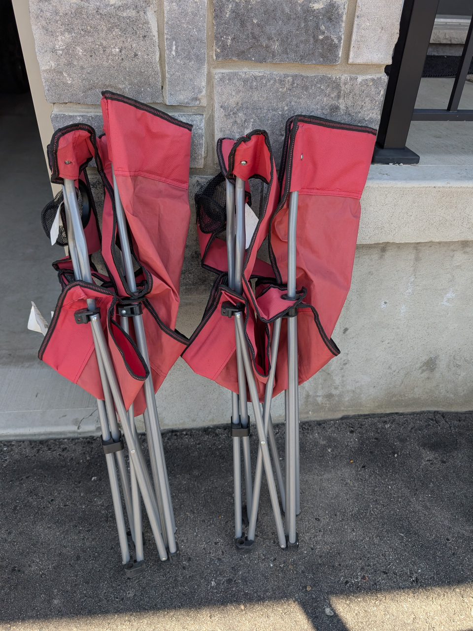 Pair of Red MAC Sports Folding Camping Chairs - photo 3