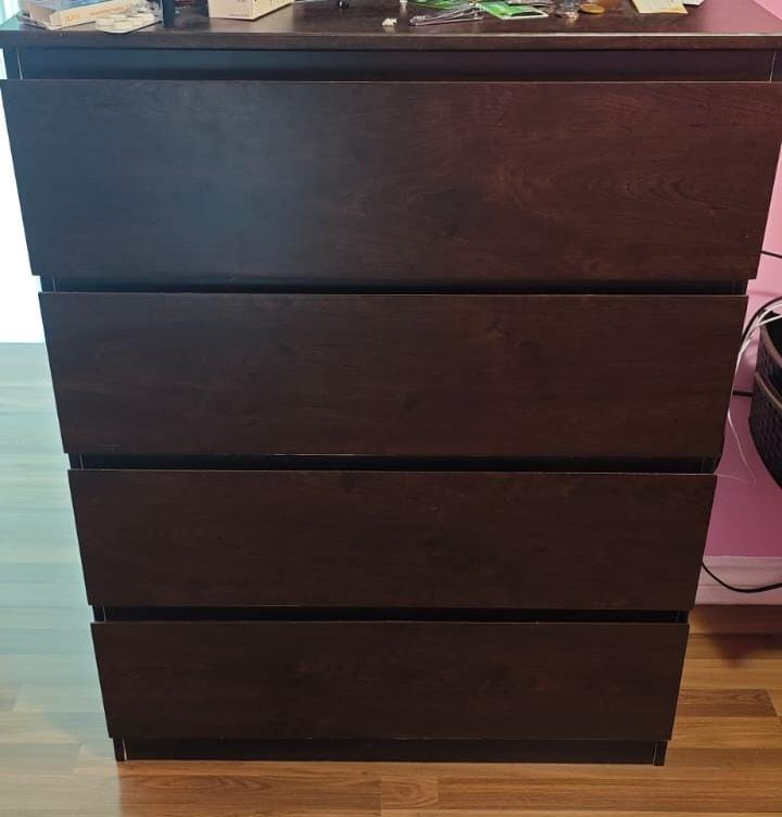 IKEA MALM 4-Drawer Chest - Dark Brown