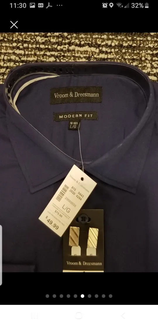 Good Brand Full Sleeve Dress Shirts, Large & Medium. image indicator(8)