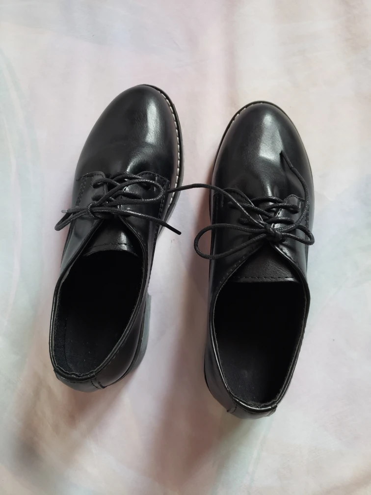 🆕Women's Black Lace-Up Oxford Shoes - photo 3
