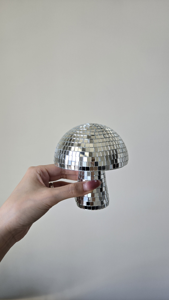 Handmade Disco Ball Mushroom Decor