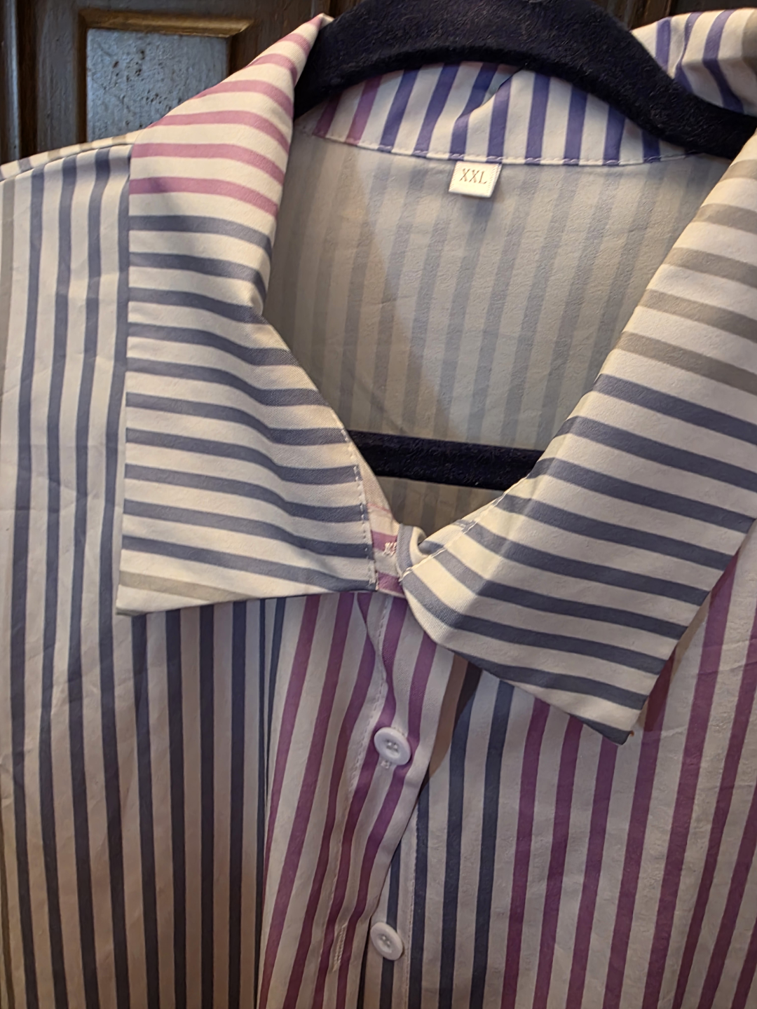 Women's XXL Striped Button-Down Blouse - photo 3