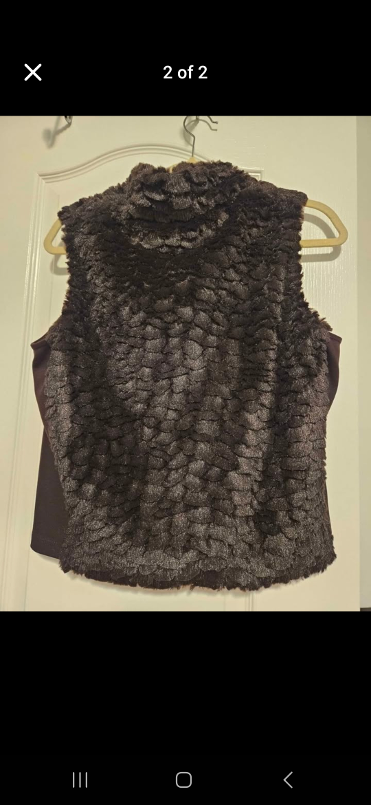 Nygard Women's Brown Faux Fur Vest - photo 2